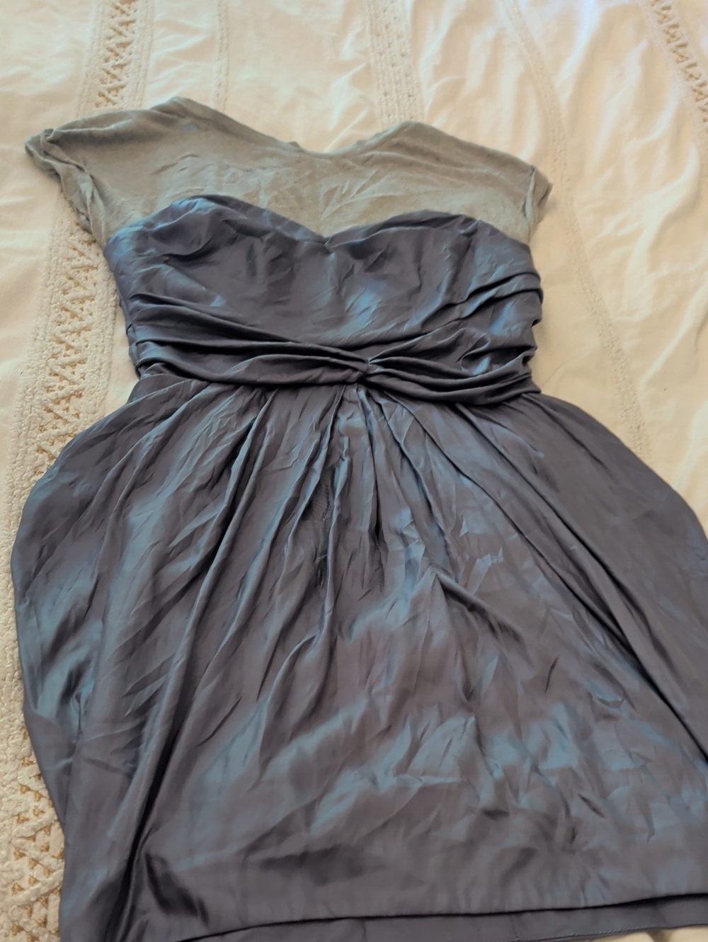 Elizabeth and James Slate-Blue Cocktail Dress